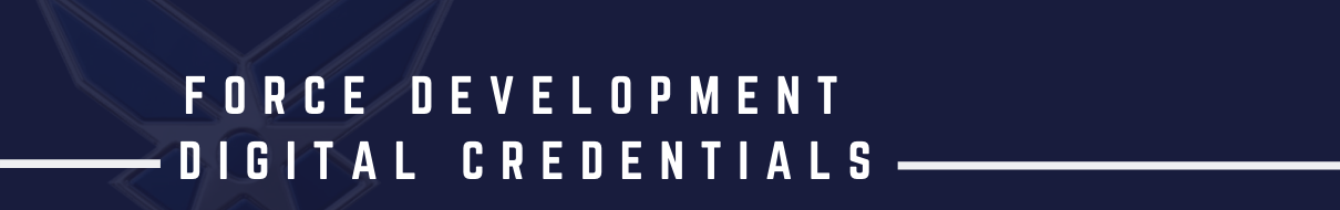 Force Development Digital Credentials Banner